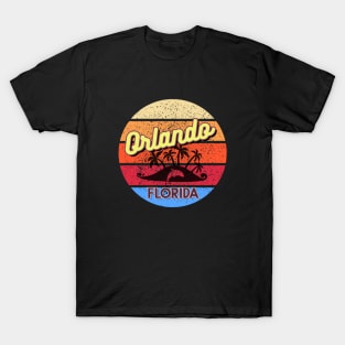 Orlando Florida Retro Vintage Sunset T-Shirt